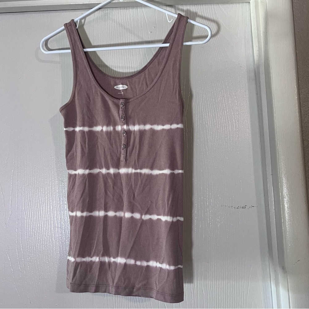 Old Navy Brown Striped Tank Top